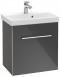 Villeroy&Boch Avento szafka pod umywalkę 55cm drzwi lewe Crystal Grey szary połysk A88800B1