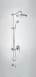 Tres Clasic zestaw wannowo-prysznicowy z baterią podtynkową z wylewką wannową stal szczotkowana 242.180.06.AC