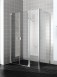 Kermi Raya drzwi wahadłowe 2-skrzydłowe z polem stałym prawe 130 cm srebrny przeźroczyste KermiClean RAPFR13020VPK