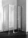 Kermi Raya drzwi wahadłowe 2-skrzydłowe z polem stałym lewe 130 cm srebrny przeźroczyste KermiClean RAPFL13020VPK