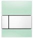 Tece Square przycisk spłukujący do pisuaru szkło zielone przycisk biały 9242803