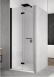 Sanswiss Solino Black Line drzwi składane dwuczęściowe LEWE 90 cm do wnęki lub ścianki czarny mat przeźroczyste SOLF1G09000607