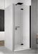 Sanswiss Solino Black Line drzwi składane dwuczęściowe PRAWE 100 cm do wnęki lub ścianki czarny mat przeźroczyste SOLF1D10000607