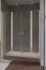 Radaway Nes DWD II drzwi wnękowe dwuczęściowe wahadłowe 190cm chrom przeźroczyste Easy Clean 10037103-01-01+10041087-01-01