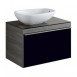 Geberit Citterio szafka pod umywalkę stawianą na blat z jedną szufladą 73,4 cm dąb ciemny szkło taupe 500.558.JJ.1