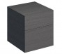 Geberit Xeno 2 szafka boczna z dwoma szufladkami 45 cm ciemny struktura 500.504.43.1