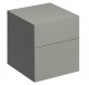Geberit Xeno 2 szafka boczna z dwoma szufladkami 45 cm lakierowany szary mat 500.504.00.1