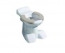 Geberit Bambini muszla WC stojąca lejowa dla dzieci z szarymi nakładkami do siedzenia i nóżkami dekoracyjnymi 35x50 cm ceramika biały 212015000