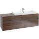 Villeroy&Boch Collaro szafka pod umywalkę wisząca umywalka z prawej strony 160x54x50 cm Arizona Oak C03000VH