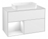 Villeroy&Boch Finion szafka pod umywalkę z otwartą półką 100 cm Glossy White Lacquer biały F241GFGF