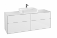 Villeroy&Boch Finion szafka pod umywalkę 160 cm z 4 szufladami z oświetleniem LED Glossy White Lacquer biały G44100GF