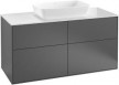 Villeroy&Boch Finion szafka pod umywalkę 120 cm z 4 szufladami i oświetleniem LED Anthracite Matt Lacquer grafit G79100GK