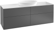 Villeroy&Boch Finion szafka pod umywalkę 160 cm z 4 szufladami i oświetleniem LED Anthracite Matt Lacquer grafit GA9100GK