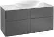 Villeroy&Boch Finion szafka pod umywalkę 120 cm z 4 szufladami i oświetleniem LED Anthracite Matt Lacquer grafit GA3100GK