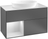 Villeroy&Boch Finion szafka pod umywalkę 100 cm z 2 szufladami, z otwartą półką i oświetleniem LED Anthracite Matt Lacquer grafit GA11GKGK
