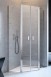 Radaway Nes PTD kabina pięciokątna asymetryczna 100x90 drzwi dwuczęściowe wahadłowe chrom przeźroczyste Easy Clean 10051000-01-01 + 10051500-01-01