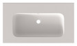 Riho Livit Velvet Slim umywalka prostokątna 80,5x46 cm bez otworu na baterię biały mat F70025