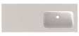 Riho Livit Velvet Slim umywalka asymetryczna 120,5x46 cm blat z lewej strony z otworem na baterie biały mat F70034