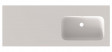 Riho Livit Velvet Slim umywalka asymetryczna 120,5x46 cm blat z lewej strony bez otworu na baterię biały mat F70033