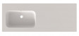 Riho Livit Velvet Top umywalka asymetryczna 120,5x46 cm bez otworu na baterię blat z prawej strony biały mat F70047