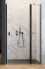 Radaway Nes 8 Black DWJ II drzwi wnękowe wahadłowe 110 cm prawe czarny przeźroczyste Easy Clean 10083110-54-01R