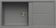 Elleci Unico 480 zlewozmywak 1 komora z ociekaczem wpuszczana w blat G48 cement Granitek LGU48048
