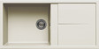 Elleci Unico 480 zlewozmywak 1 komora z ociekaczem wpuszczana w blat G62 biały antyczny Granitek LGU48062