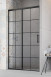 Radaway Idea Black DWJ Factory drzwi wnękowe przesuwne 150 cm lewe czarny krata Easy Clean 387019-54-55L
