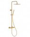 KFA Moza Brushed Gold termostatyczny zestaw prysznicowy z deszczownicą złoty szczotkowany 5736-920-31