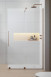 Radaway Furo Brushed Copper kabina typu Walk-In ścianka suwana 130 cm prawa miedź szczotkowana przeźroczyste Easy Clean 10106688-93-01R + 10110644-01-01