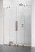 Radaway Furo Brushed Copper DWD drzwi wnękowe dwuczęściowe przesuwne 180 cm miedź szczotkowana przeźroczyste Easy Clean 10108488-93-01 + 10111442-01-01