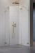 Radaway Essenza Pro Brushed Gold PTJ kabina pięciokątna 100x100 drzwi otwierane prawe złoty szczotkowany Easy Clean 10100000-99-01R + 10100300-01-01