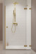 Radaway Essenza Pro Brushed Gold DWJ drzwi wnękowe otwierane 80 cm prawe złoty szczotkowany Easy Clean 10099080-99-01R