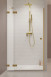 Radaway Essenza Pro Brushed Gold DWJ drzwi wnękowe otwierane 130 cm lewe złoty szczotkowany Easy Clean 10099130-99-01L