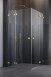 Radaway Essenza Pro Brushed Gold KDD kabina prostokątna 90Lx100R drzwi otwierane złoty szczotkowany Easy Clean 10096090-99-01L + 10096100-99-01R