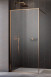 Radaway Modo F Brushed Copper II kabina typu Walk-In 160 miedź szczotkowana L/P przeźroczyste Easy Clean 10409164-93-01