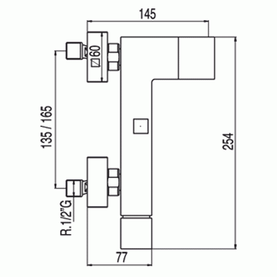 Tres Cuadro bateria wannowa kaskada z zestawem stal 5.07.170.02.03