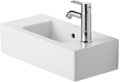 Duravit Vero umywalka mała 50cm 50x25 biały alpin wondergliss 07035000081