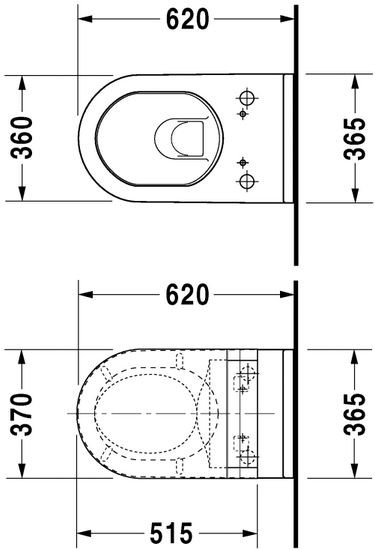 Duravit Starck 3 muszla WC wisząca biały alpin wondergliss 22265900001