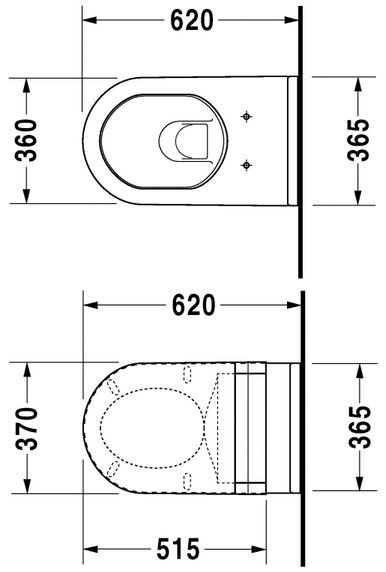 Duravit Starck 3 muszla WC wisząca biały alpin wondergliss 22260900001