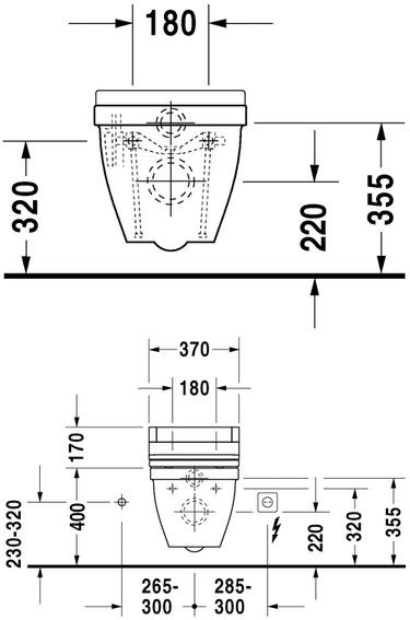 Duravit Starck 3 muszla WC wisząca biały alpin 2226090000