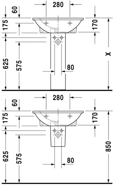 Duravit Darling New umywalka 60cm 60x52 biały alpin wondergliss 26216000301