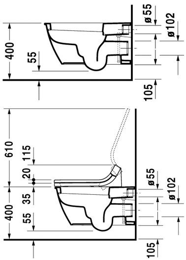 Duravit Darling New muszla wisząca biały alpin wondergliss 25445900001