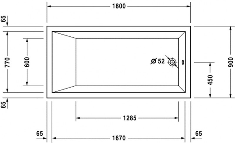 Duravit Starck wanna prostokątna 180cm 180x90 biały alpin 700050000000000