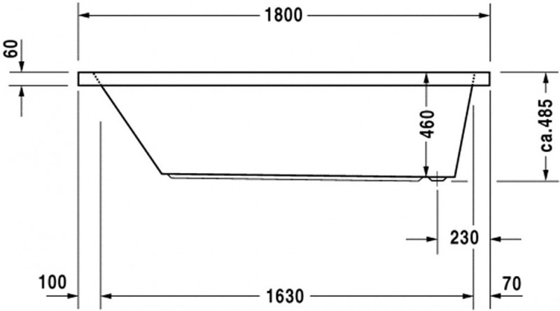 Duravit Starck wanna prostokątna 180cm 180x90 biały alpin 700050000000000