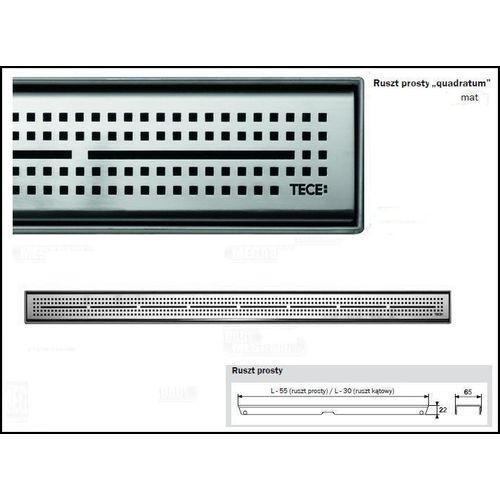 Tece Drainline ruszt odpływu liniowego do rynny prostej quadratum 90 cm stal szczotkowana 6 009 51