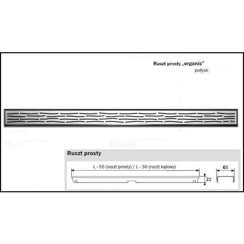 Tece Drainline ruszt odpływu liniowego do rynny prostej organic 90 cm chrom połysk 6 009 60