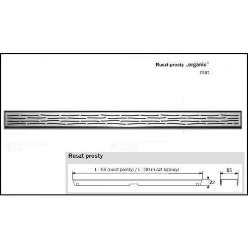 Tece Drainline ruszt odpływu liniowego do rynny prostej organic 90 cm stal szczotkowana 6 009 61