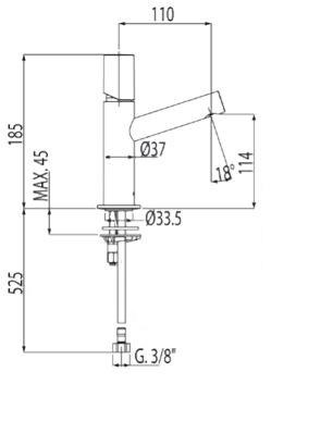 Tres Max bateria umywalkowa perlator chrom 061.103.01