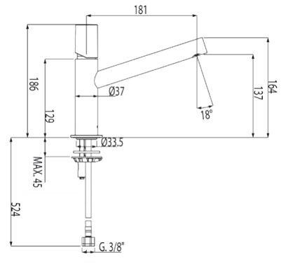 Tres Max bateria umywalkowa perlator chrom 061.203.01